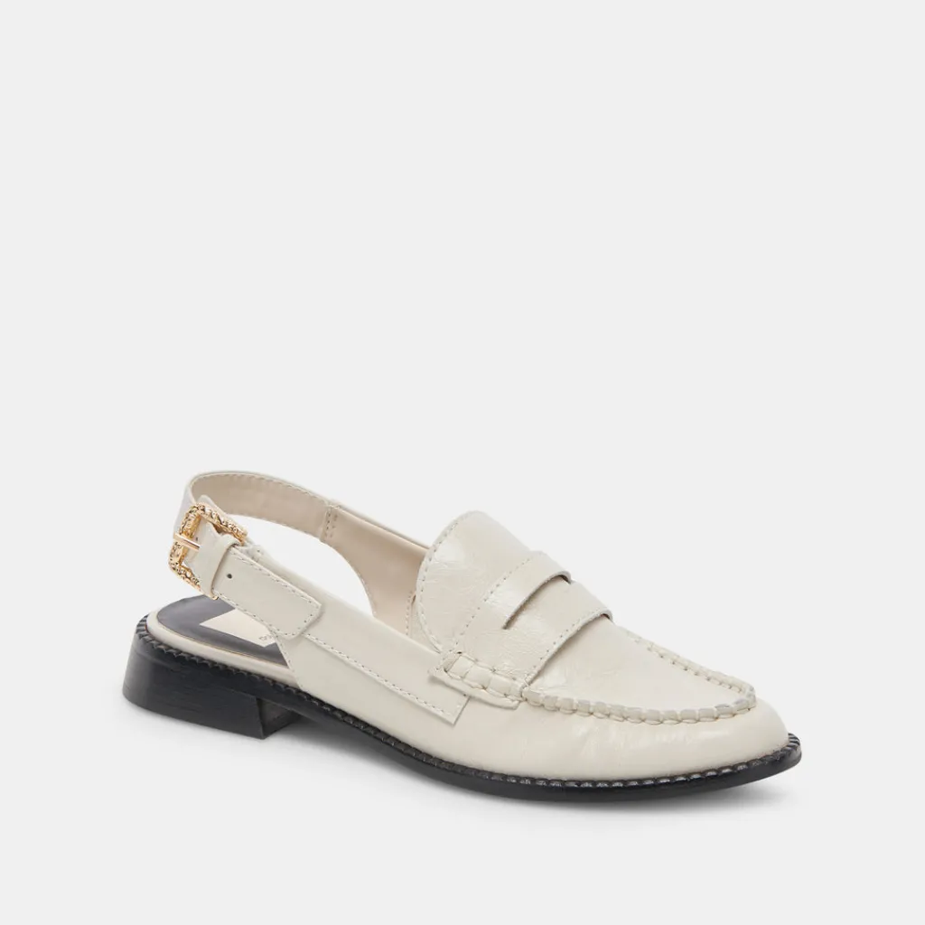 DOLCE VITA Flats & Loafers*Hardi Loafers Ivory Crinkle Patent