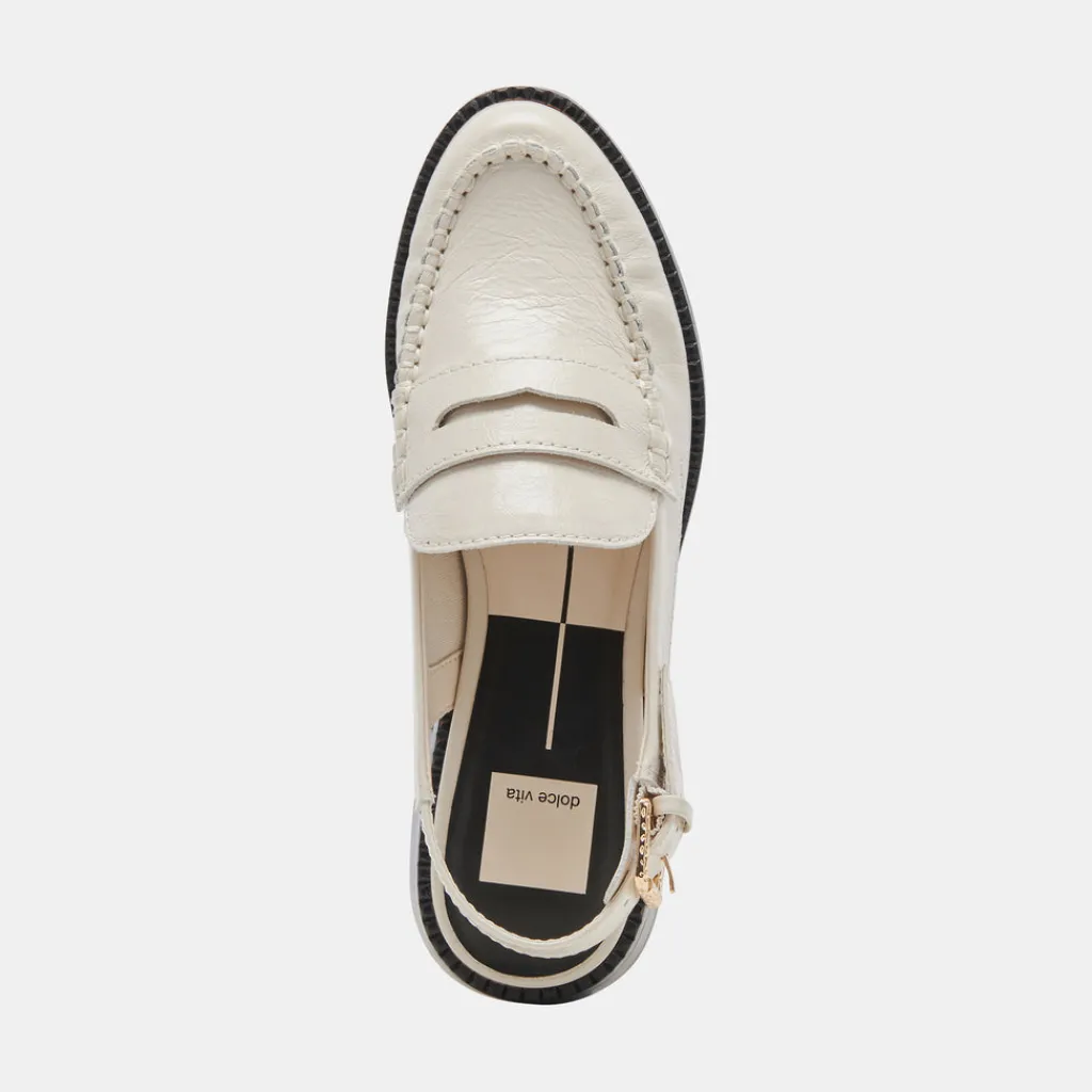 DOLCE VITA Flats & Loafers*Hardi Loafers Ivory Crinkle Patent
