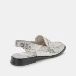 DOLCE VITA Flats & Loafers*Hardi Loafers Silver Crackled Leather