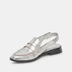 DOLCE VITA Flats & Loafers*Hardi Loafers Silver Crackled Leather