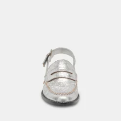 DOLCE VITA Flats & Loafers*Hardi Loafers Silver Crackled Leather