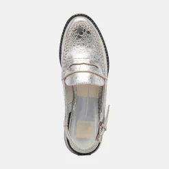 DOLCE VITA Flats & Loafers*Hardi Loafers Silver Crackled Leather