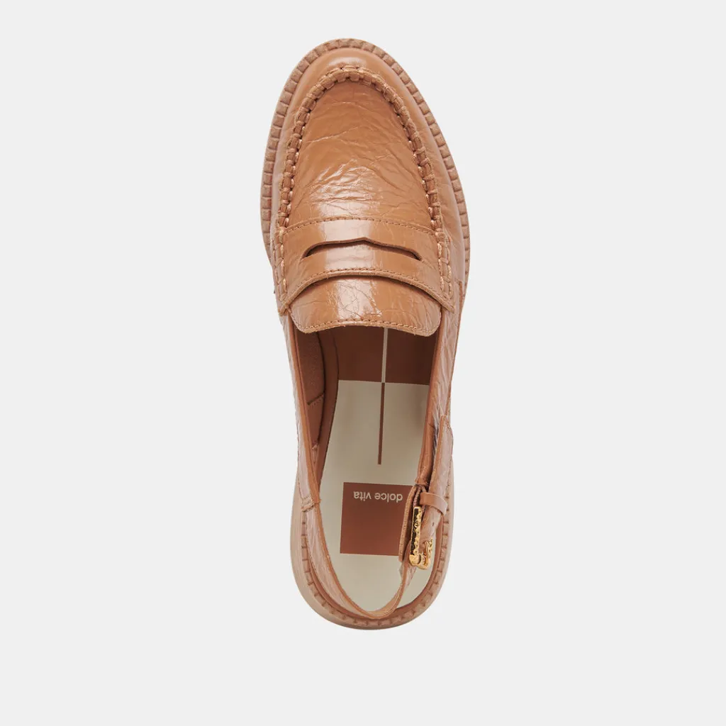 DOLCE VITA Flats & Loafers*Hardi Loafers Tan Crinkle Patent