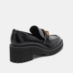 DOLCE VITA Wedges*Harlen Loafer Midnight Crinkle Patent