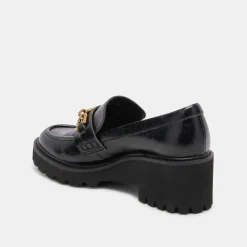 DOLCE VITA Wedges*Harlen Loafer Midnight Crinkle Patent