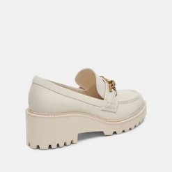 DOLCE VITA Wedges*Harlen Loafers Ivory Crinkle Patent