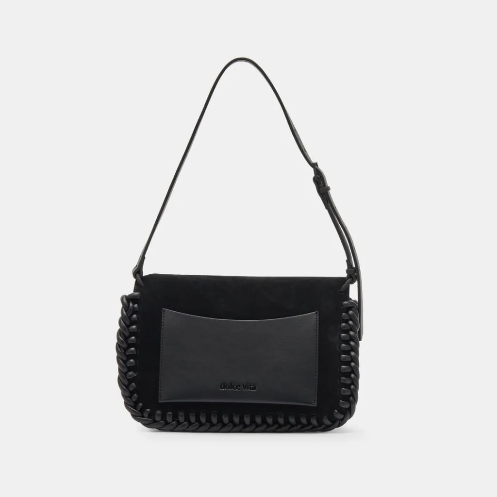 DOLCE VITA Handbags*Harper Shoulder Bag Black Suede