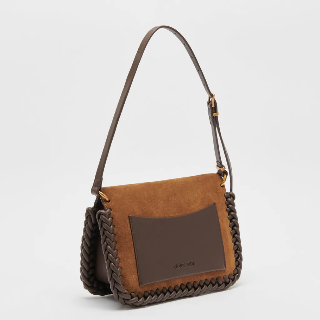DOLCE VITA Handbags*Harper Shoulder Bag Tobacco Suede