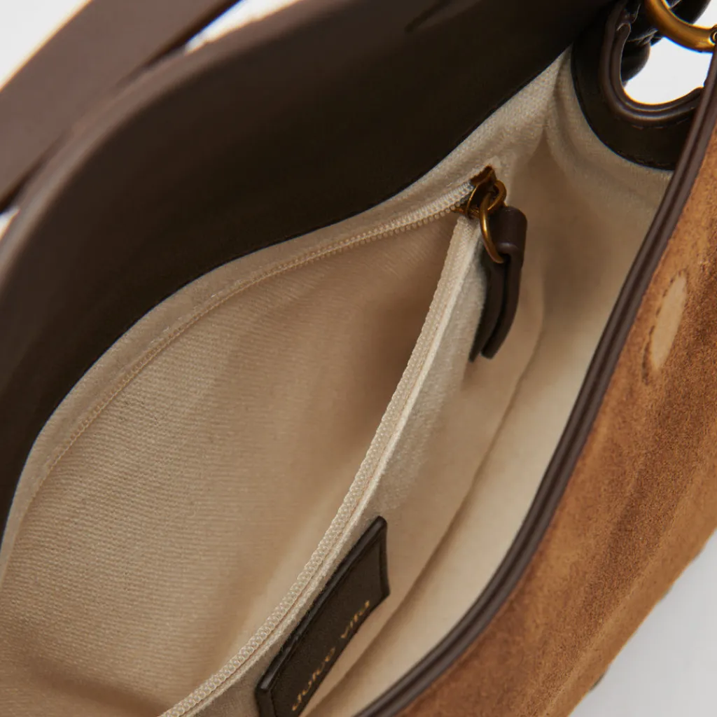 DOLCE VITA Handbags*Harper Shoulder Bag Tobacco Suede