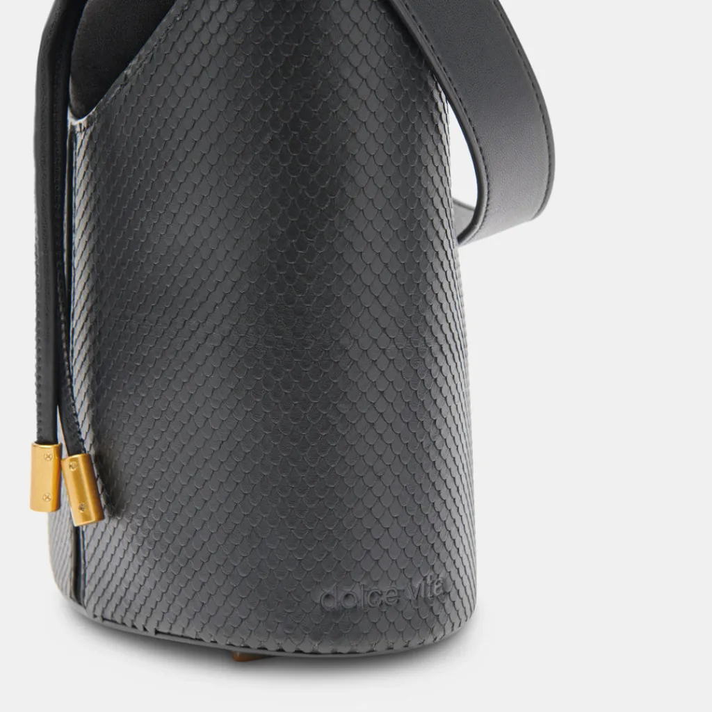 DOLCE VITA Handbags*Harriet Bucket Bag Black Snake Leather