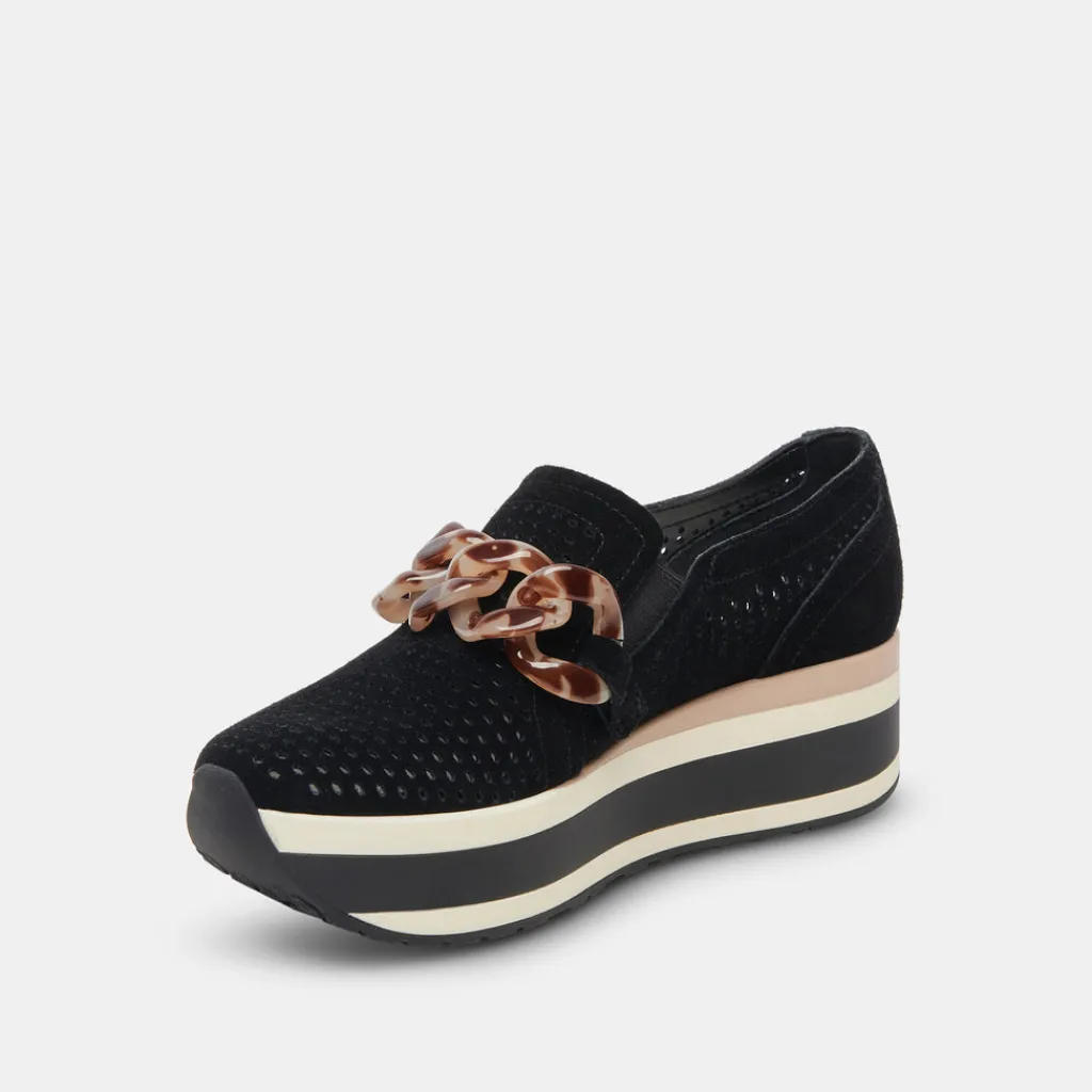 DOLCE VITA Sneakers*Jhenee Perforated Sneakers Onyx Suede