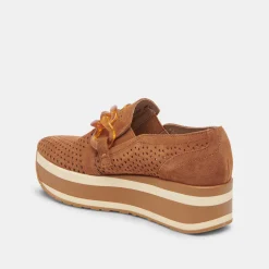 DOLCE VITA Sneakers*Jhenee Perforated Sneakers Pecan Suede