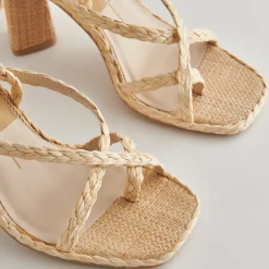 DOLCE VITA Sandals*Joelle Heels Lt Natural Raffia