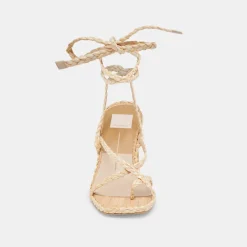 DOLCE VITA Sandals*Joelle Heels Lt Natural Raffia