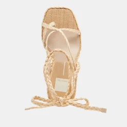 DOLCE VITA Sandals*Joelle Heels Lt Natural Raffia