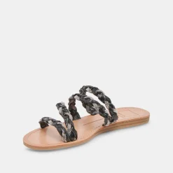 DOLCE VITA Sandals*Khloe Sandals Black Rhinestone