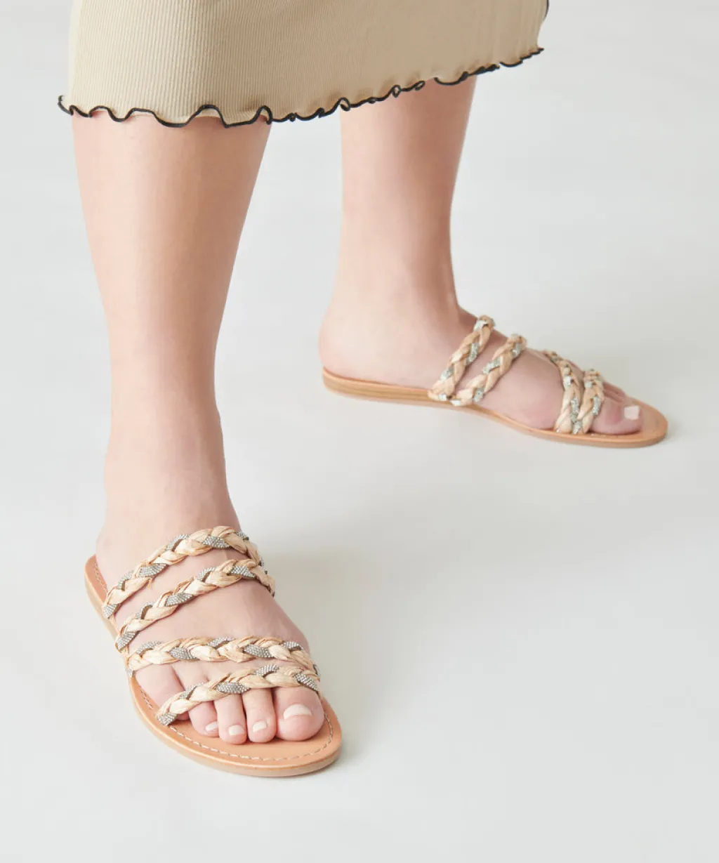 DOLCE VITA Sandals*Khloe Sandals Natural Rhinestone