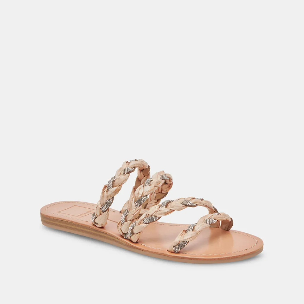 DOLCE VITA Sandals*Khloe Sandals Natural Rhinestone
