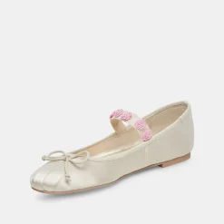 DOLCE VITA Flats & Loafers*Lilly Ballet Flats Ivory Multi Satin