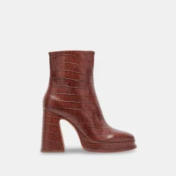 DOLCE VITA Boots & Booties*Lochly Boots Walnut Embossed Leather