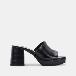 DOLCE VITA Heels*Marsha Heels Noir Embossed Stella