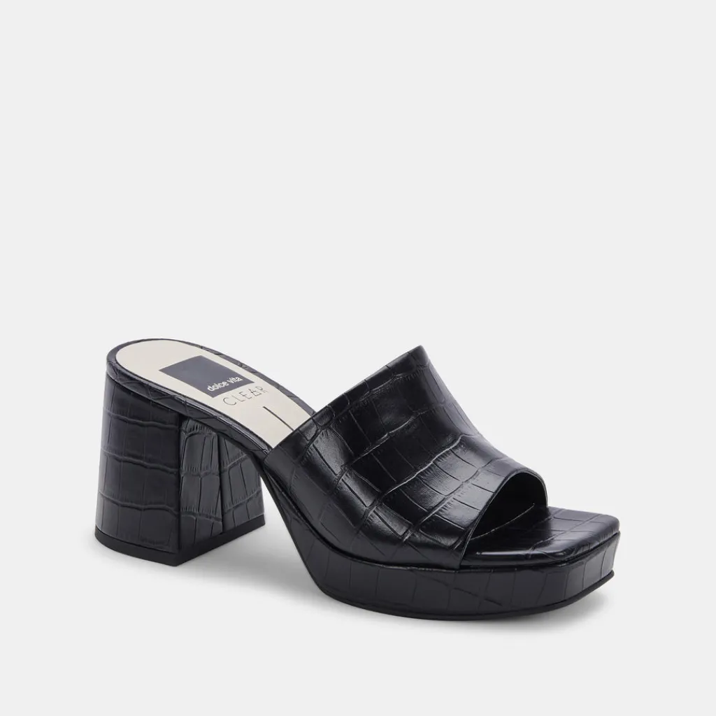 DOLCE VITA Heels*Marsha Heels Noir Embossed Stella