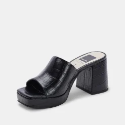 DOLCE VITA Heels*Marsha Heels Noir Embossed Stella