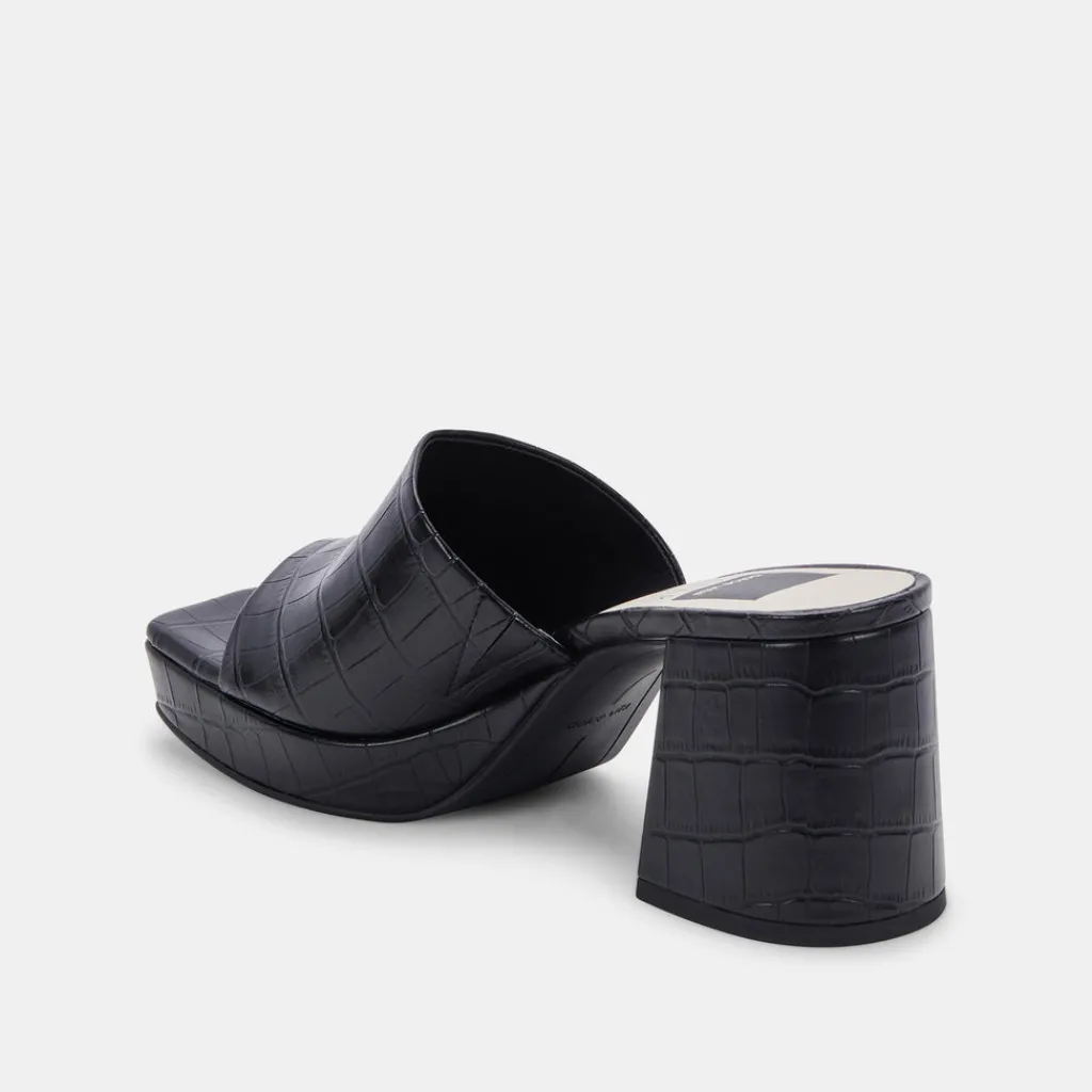 DOLCE VITA Heels*Marsha Heels Noir Embossed Stella