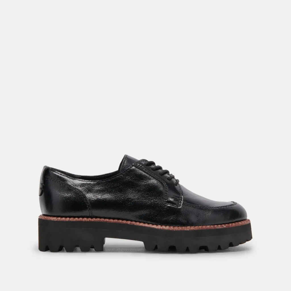 DOLCE VITA Sneakers*Morna Oxfords Midnight Crinkle Patent