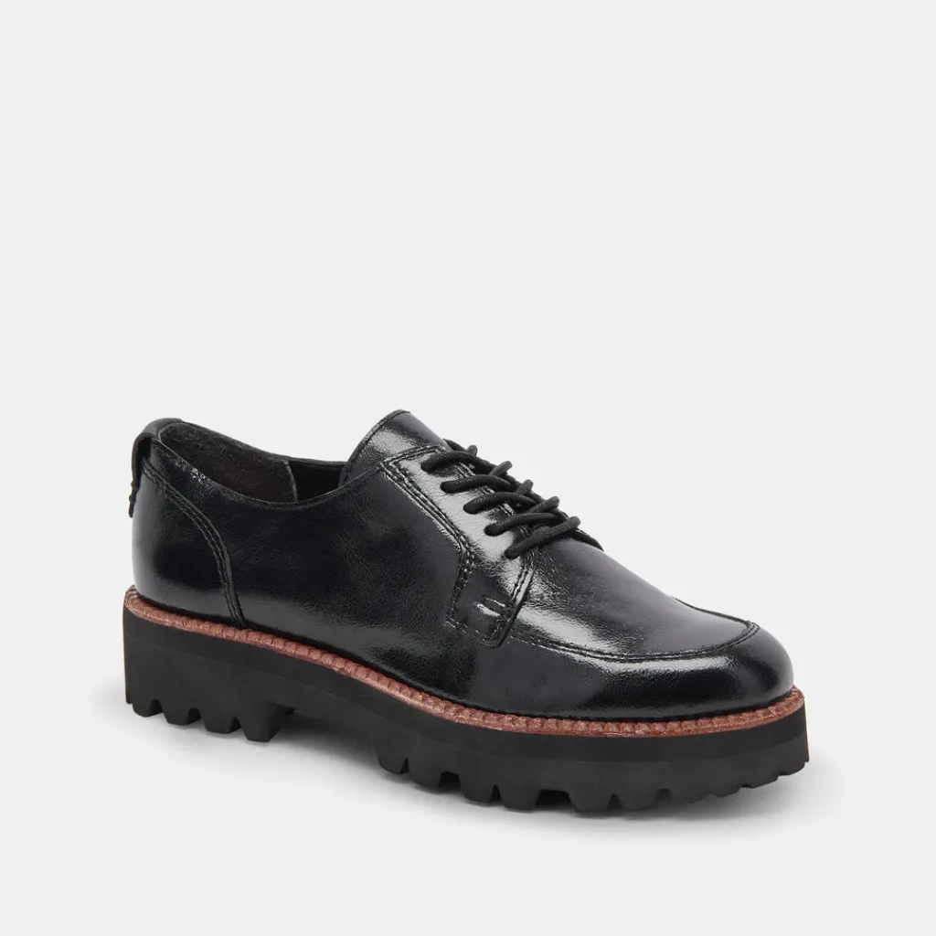 DOLCE VITA Sneakers*Morna Oxfords Midnight Crinkle Patent