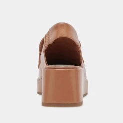 DOLCE VITA Wedges*Nada Loafers Brown Crinkle Patent
