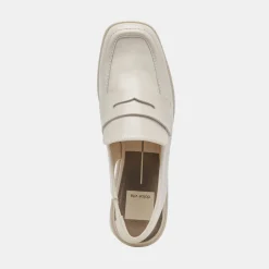 DOLCE VITA Wedges*Nada Loafers Ivory Crinkle Patent