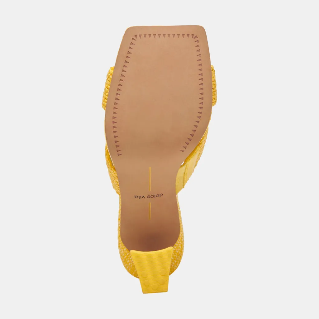 DOLCE VITA Heels*Nitro Heels Yellow Raffia