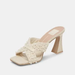 DOLCE VITA Sandals*Nitro Pearl Heels Vanilla Raffia