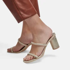 DOLCE VITA Heels*Noles Heels Gold Metallic Stella Suede