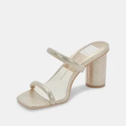 DOLCE VITA Heels*Noles Heels Gold Metallic Stella Suede