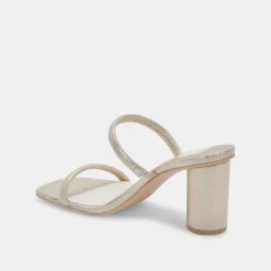 DOLCE VITA Heels*Noles Heels Gold Metallic Stella Suede