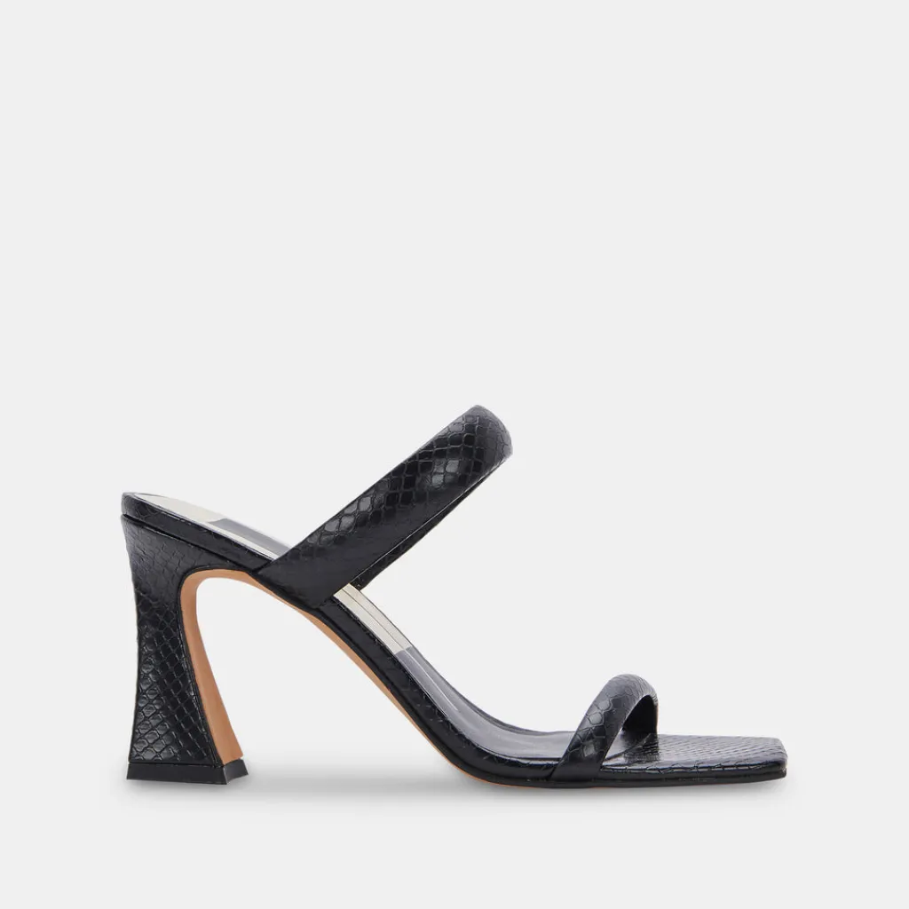DOLCE VITA Heels*Novah Heels Black Embossed Stella