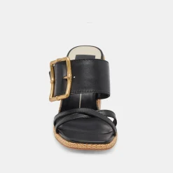 DOLCE VITA Sandals*Onnie Heels Black Leather