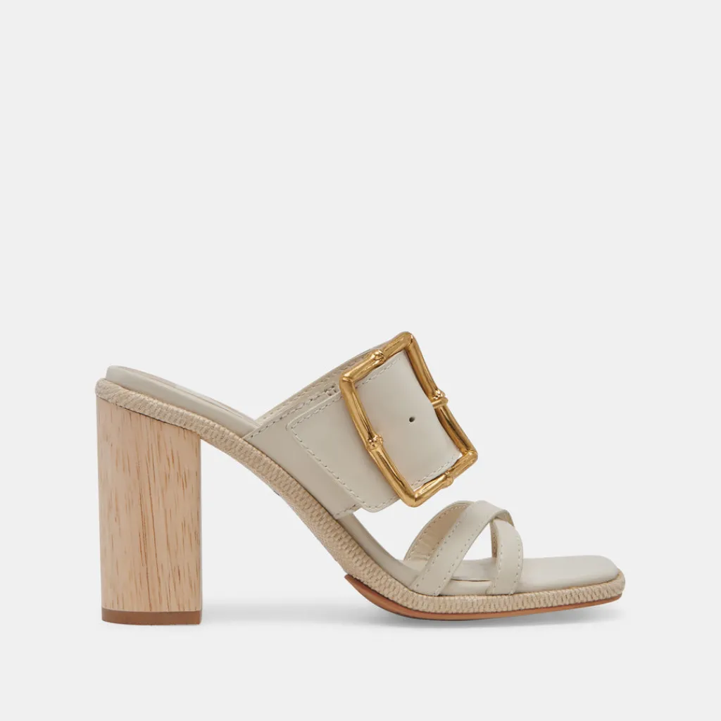 DOLCE VITA Sandals*Onnie Wide Heels Sand Leather