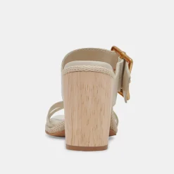 DOLCE VITA Sandals*Onnie Wide Heels Sand Leather