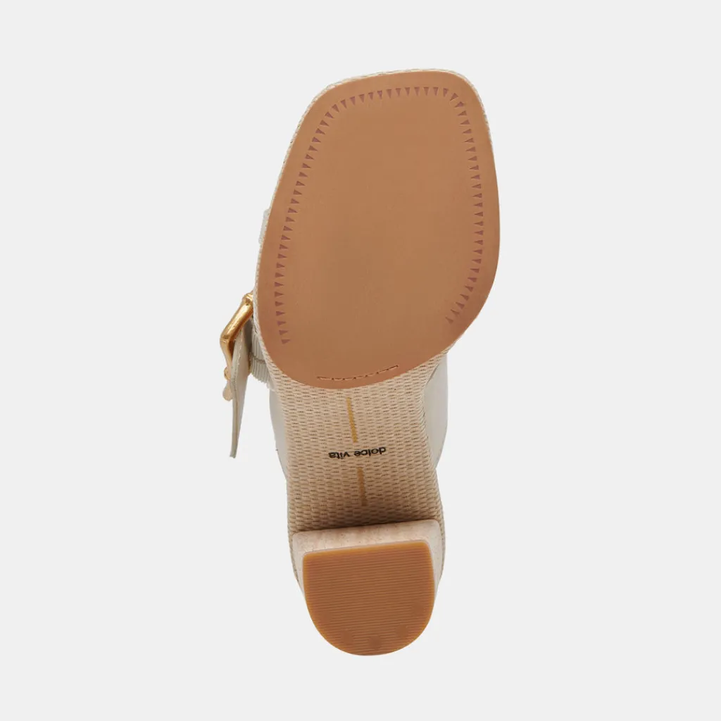 DOLCE VITA Sandals*Onnie Wide Heels Sand Leather