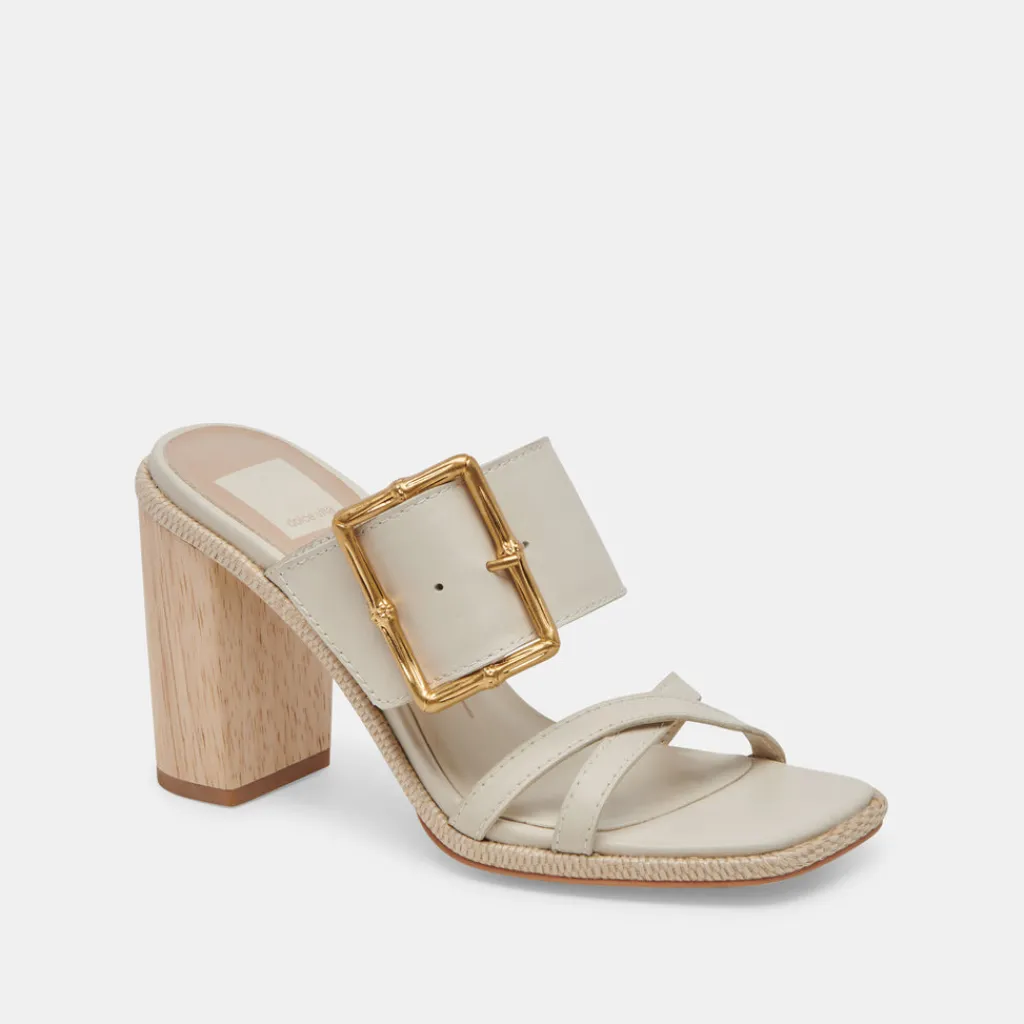 DOLCE VITA Sandals*Onnie Wide Heels Sand Leather