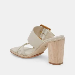 DOLCE VITA Sandals*Onnie Wide Heels Sand Leather