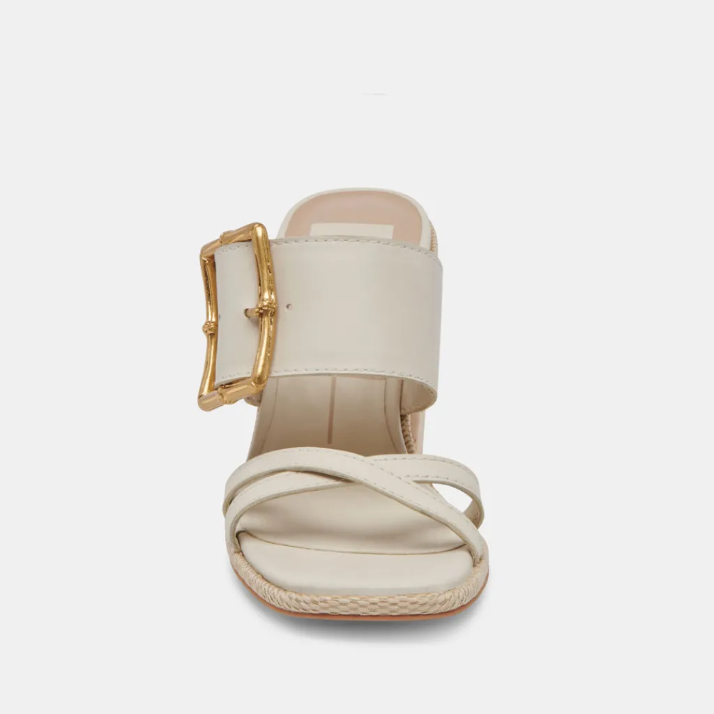 DOLCE VITA Sandals*Onnie Wide Heels Sand Leather