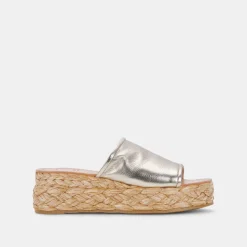 DOLCE VITA Sandals*Pablos Wide Sandals Gold Metallic Leather