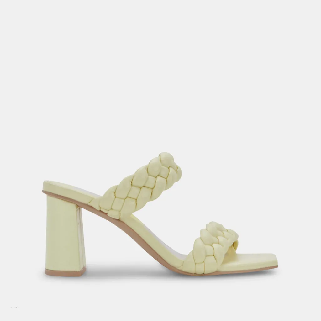 DOLCE VITA Sandals*Paily Heels Lemon Cream Stella