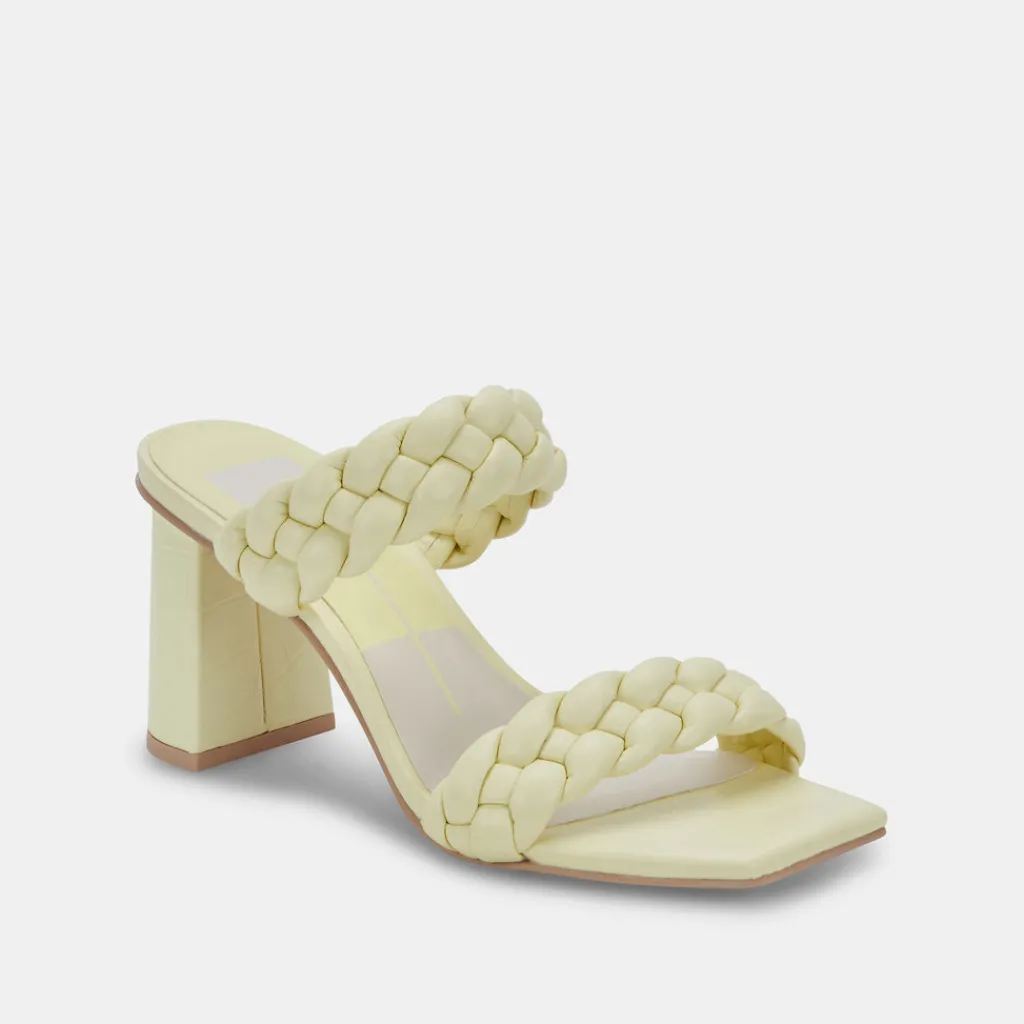 DOLCE VITA Sandals*Paily Heels Lemon Cream Stella