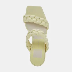 DOLCE VITA Sandals*Paily Heels Lemon Cream Stella