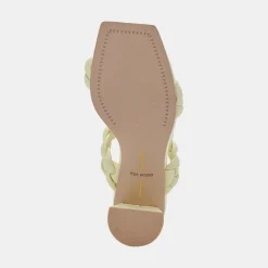 DOLCE VITA Sandals*Paily Heels Lemon Cream Stella